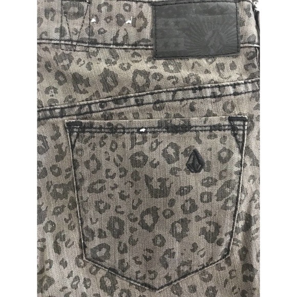 Volcom | Pistol Legging Fit Pants Size 7 Animal Print Stretch Slim Skinny Leg - Picture 10 of 12